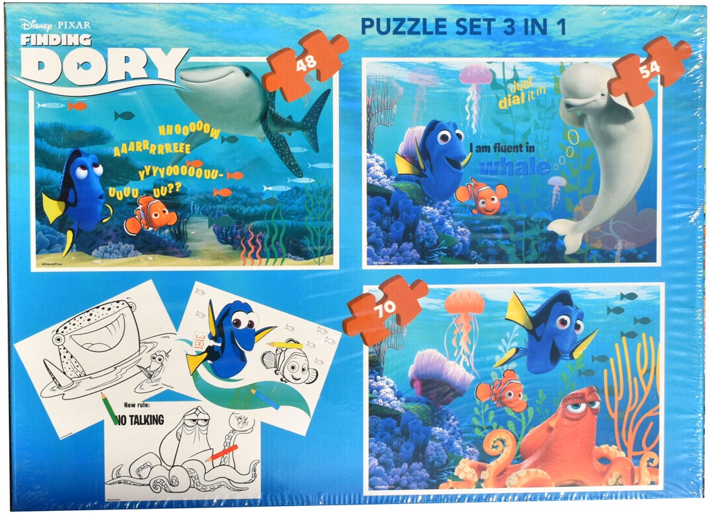 Set puzzle 3 in 1 Disney Finding Dory 22x32cm